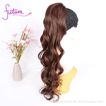 Extension Drawstring Brazilian Yaki Kinky Straight Attachement Clip-In Grey Hair Ombre Synthetic Ponytail